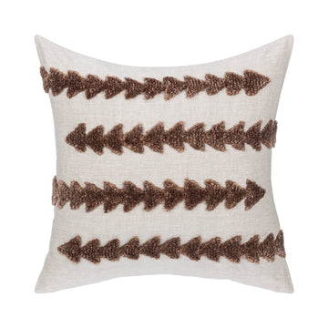 LN Essay Frothed Brown 22x22 Throw Pillow (Set of 2) - Ornate Home