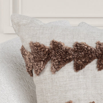 LN Essay Frothed Brown 22x22 Throw Pillow (Set of 2) - Ornate Home