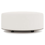 LOLO White/Cream Fabric Cocktail Ottoman - Ornate Home