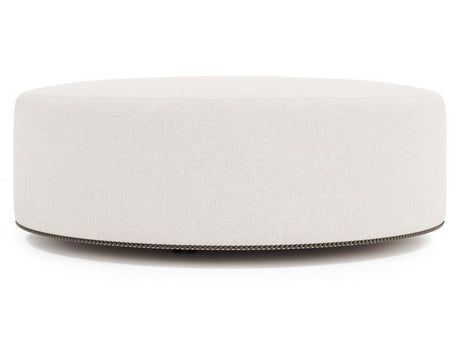 LOLO White/Cream Fabric Cocktail Ottoman - Ornate Home
