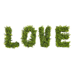 “LOVE” Boxwood Artificial Wall Decoration (Indoor/Outdoor) Trellis - Ornate Home