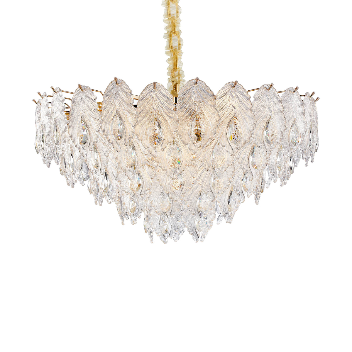 Orlisse Gold 18-Light Acrylic Chandelier