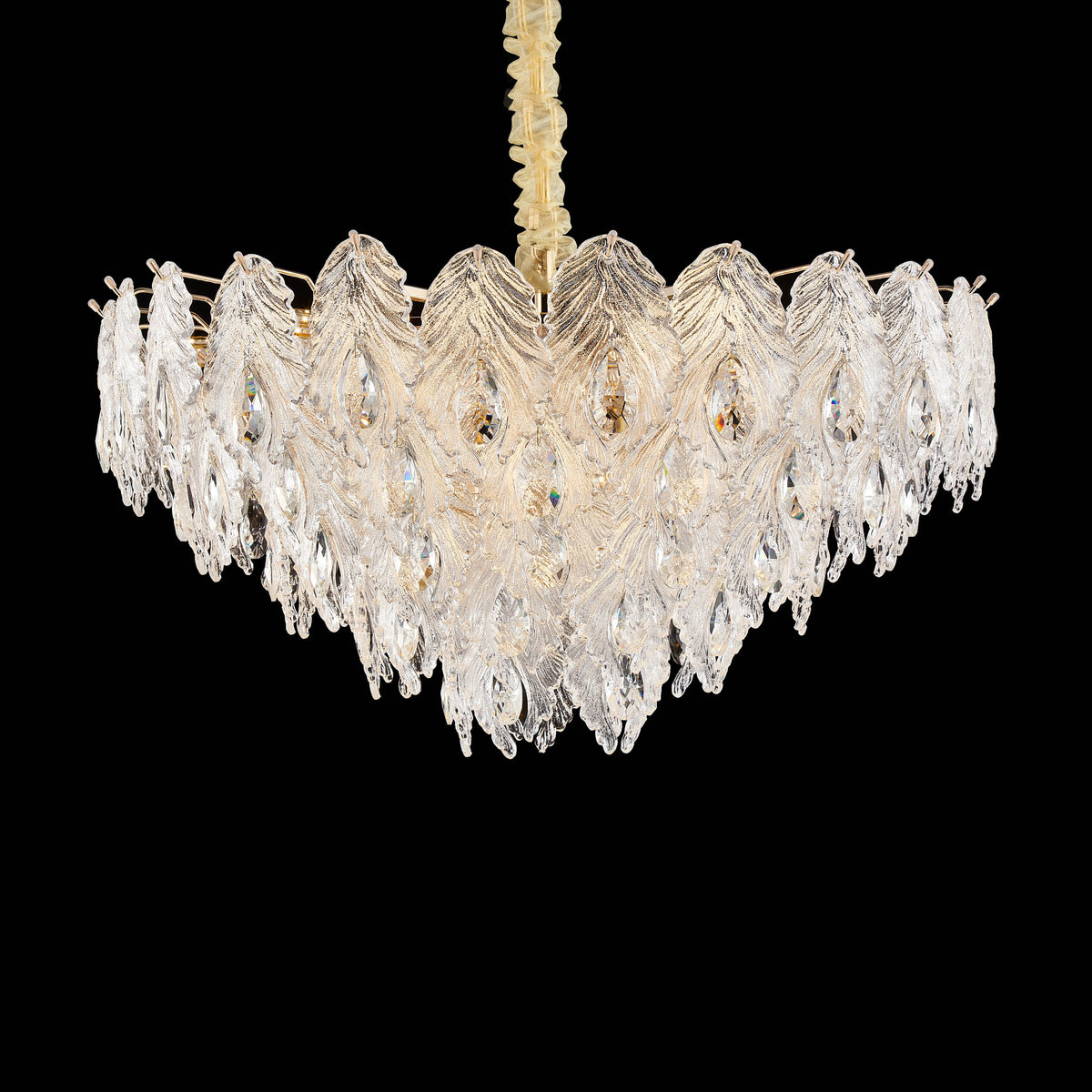 Orlisse Gold 18-Light Acrylic Chandelier