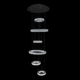 Galaxy Chrome Modern 49" Crystal Chandelier