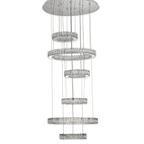 Galaxy Chrome Modern 49" Crystal Chandelier