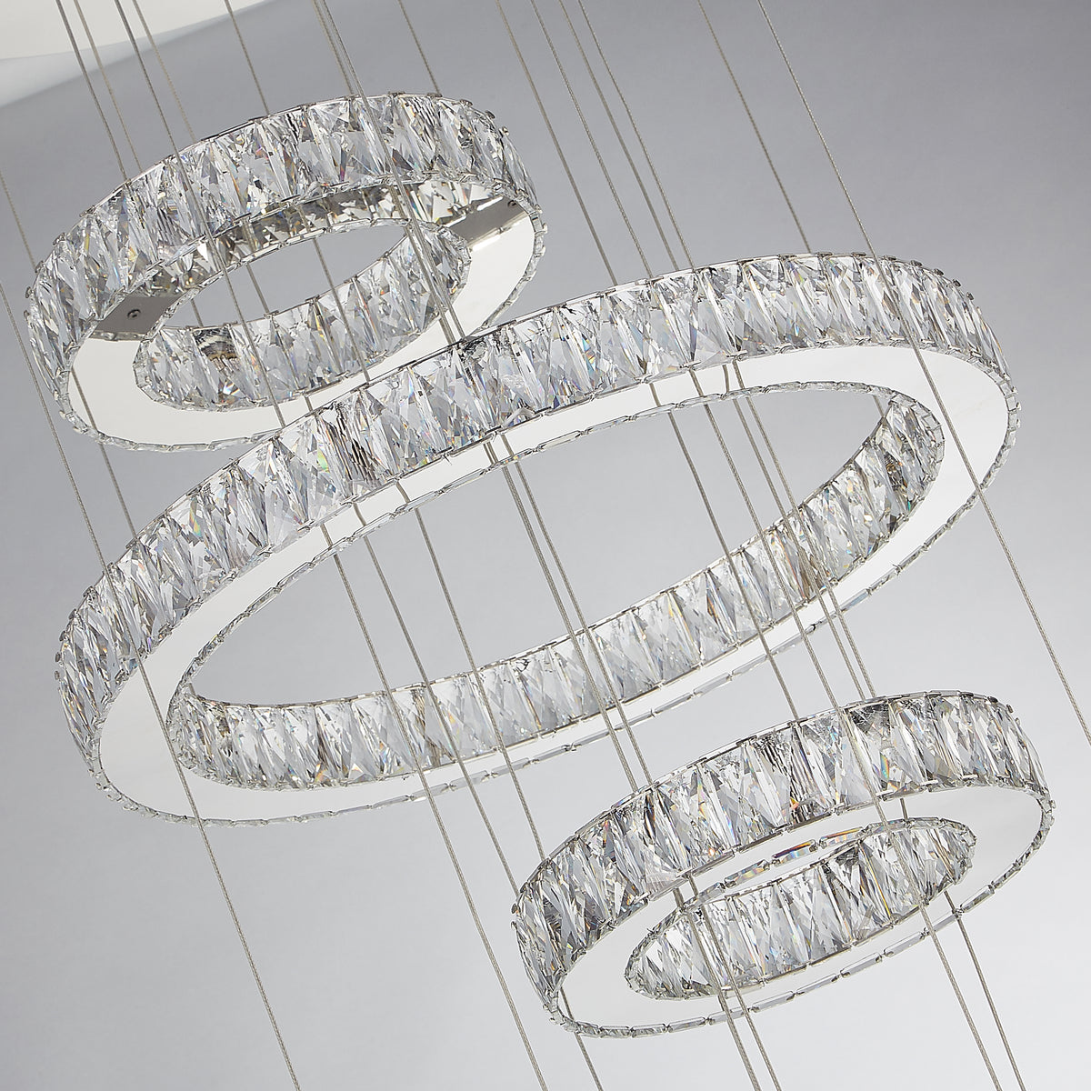 Galaxy Chrome Modern 49" Crystal Chandelier