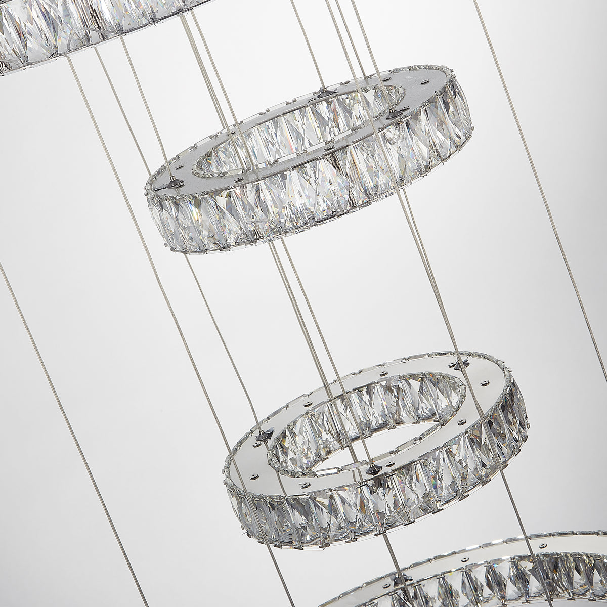 Galaxy Chrome Modern 49" Crystal Chandelier