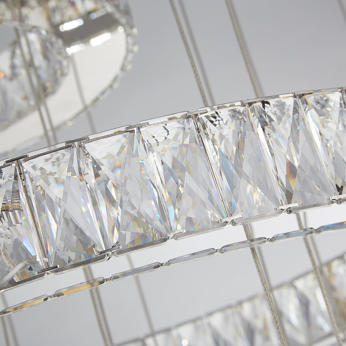 Galaxy Chrome Modern 49" Crystal Chandelier