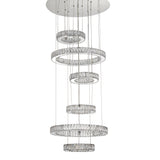 Galaxy Chrome Modern 49" Crystal Chandelier