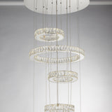 Galaxy Chrome Modern 49" Crystal Chandelier