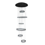 Galaxy Chrome Modern 49" Crystal Chandelier