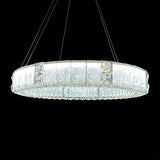 Mina Clear 31" Round Crystal LED Chandelier