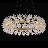 Bouquet Gold Round 32" Crystal Chandelier