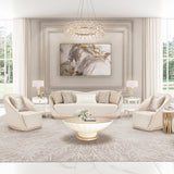 Bouquet Gold Round 32" Crystal Chandelier