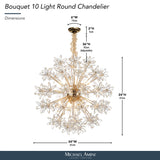 Bouquet Gold 10-Light Round Crystal Chandelier