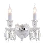 Treviso Clear 2-Light Traditional Crystal Wall Sconce