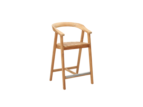 La Costa 5-Piece Teak Outdoor Counter Height Dining Set - Ornate Home