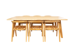 La Costa 84-inch Rectangular Teak Outdoor Wide-plank Dining Table - Ornate Home