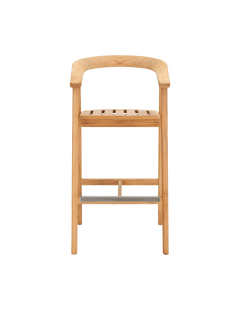 La Costa Teak Outdoor Barrel Back Bar Armchair - Ornate Home