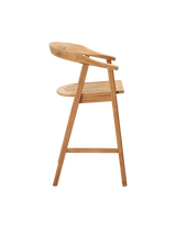 La Costa Teak Outdoor Barrel Back Bar Armchair - Ornate Home