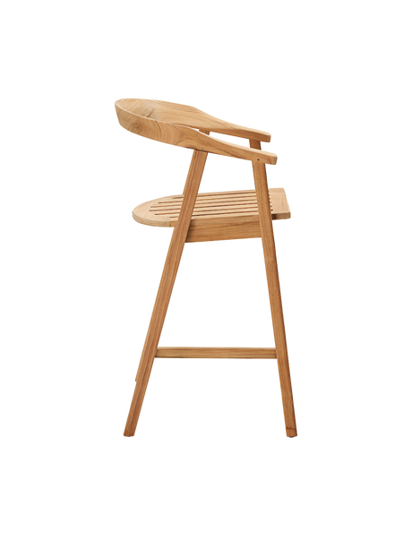 La Costa Teak Outdoor Barrel Back Bar Armchair - Ornate Home