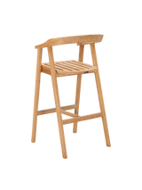 La Costa Teak Outdoor Barrel Back Bar Armchair - Ornate Home