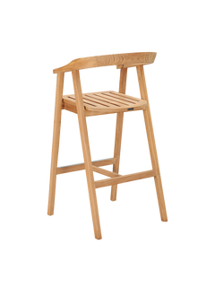 La Costa Teak Outdoor Barrel Back Bar Armchair - Ornate Home