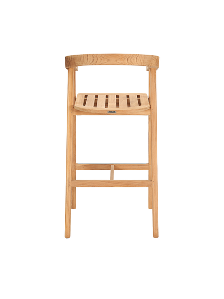 La Costa Teak Outdoor Barrel Back Bar Armchair - Ornate Home