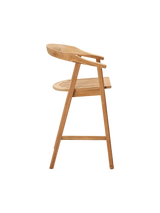 La Costa Teak Outdoor Barrel Back Counter Height Armchair - Ornate Home