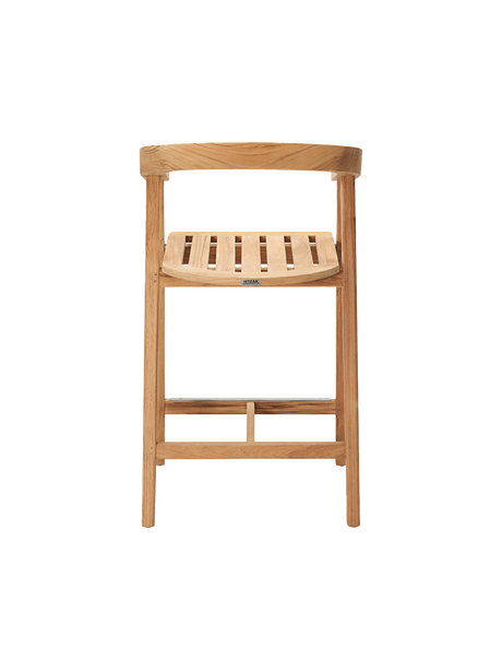 La Costa Teak Outdoor Barrel Back Counter Height Armchair - Ornate Home