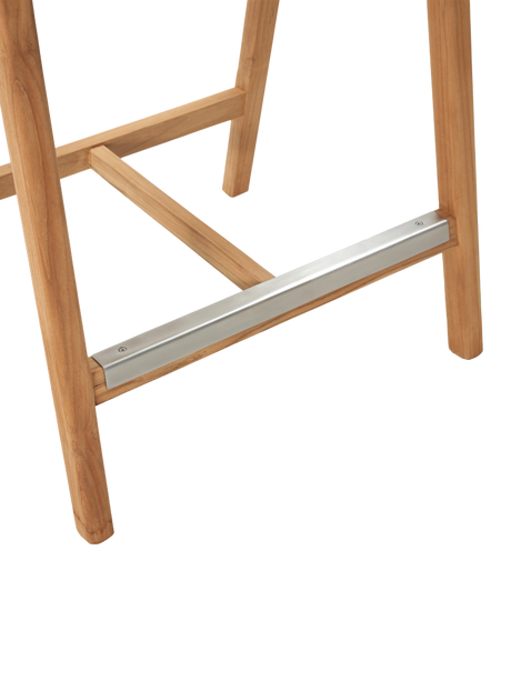 La Costa Teak Outdoor Barrel Back Counter Height Armchair - Ornate Home