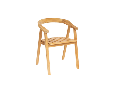 La Costa Teak Outdoor Barrel Back Dining Armchair - Ornate Home