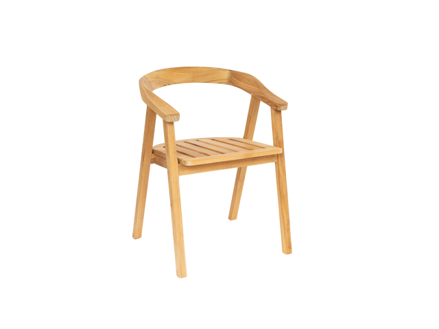 La Costa Teak Outdoor Barrel Back Dining Armchair - Ornate Home