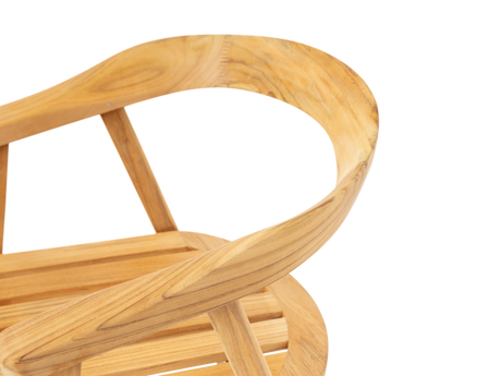 La Costa Teak Outdoor Barrel Back Dining Armchair - Ornate Home