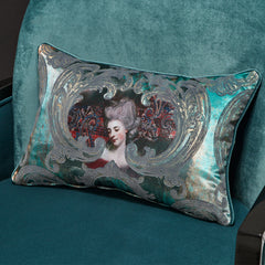 La Francaise Black Ice/Azure Accent Chair - Ornate Home