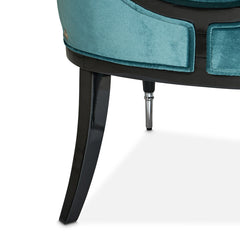 La Francaise Black Ice/Azure Accent Chair - Ornate Home