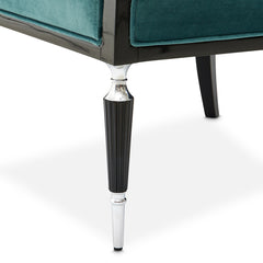 La Francaise Black Ice/Azure Accent Chair - Ornate Home