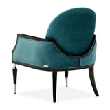 La Francaise Black Ice/Azure Accent Chair - Ornate Home
