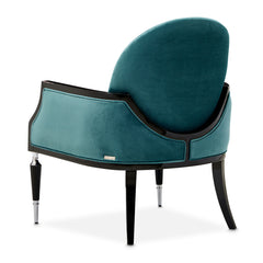 La Francaise Black Ice/Azure Accent Chair - Ornate Home