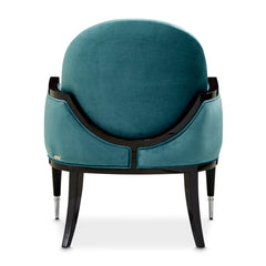La Francaise Black Ice/Azure Accent Chair - Ornate Home