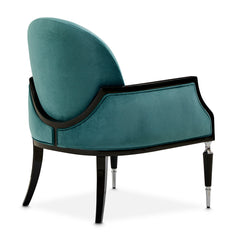 La Francaise Black Ice/Azure Accent Chair - Ornate Home
