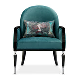 La Francaise Black Ice/Azure Accent Chair - Ornate Home