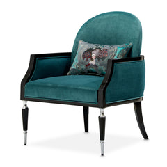 La Francaise Black Ice/Azure Accent Chair - Ornate Home