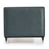 La Francaise Black Ice/Azure Armless Accent Chair - Ornate Home