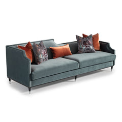 La Francaise Black Ice/Azure Mansion Sofa - Ornate Home