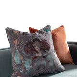 La Francaise Black Ice/Azure Mansion Sofa - Ornate Home