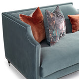 La Francaise Black Ice/Azure Mansion Sofa - Ornate Home