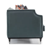 La Francaise Black Ice/Azure Mansion Sofa - Ornate Home