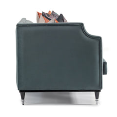 La Francaise Black Ice/Azure Mansion Sofa - Ornate Home