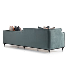 La Francaise Black Ice/Azure Mansion Sofa - Ornate Home
